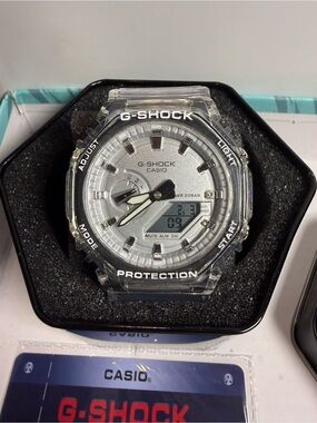 Casio G-Shock Clear/Silver Resin Watch